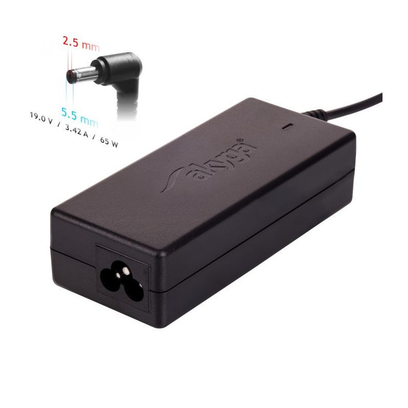 Charger for laptop Akyga AK-ND-01 (19V / 3.42A 65W 5.5 x 2.5mm) ASUS / TOSHIBA / LENOVO 1.2m