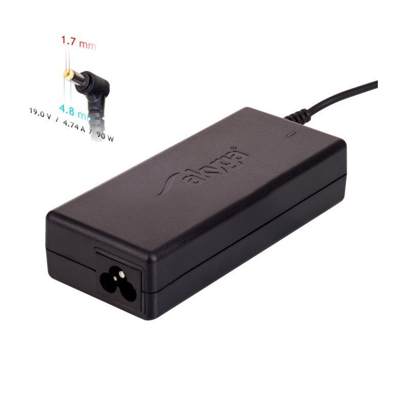 Charger for laptop Akyga AK-ND-08 (19V / 4.74A 90W 4.8 x 1.7mm) HP 1.2m