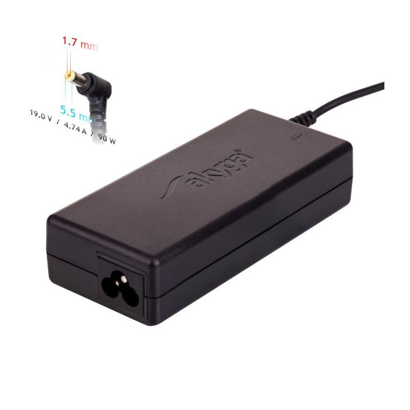 Charger for laptop Akyga AK-ND-12 (19V / 4.74A 90W 5.5 x 1.7mm) ACER 1.2m