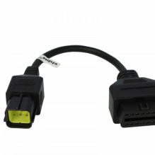 Adapter / diagnostic connector 6pin to 16pin OBD2 for Husqvarna etc.