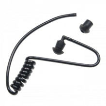 Replacement spiral sound tube, black-transparent, including 2x earpieces