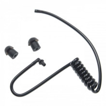 Replacement spiral sound tube, black-transparent, including 2x earpieces