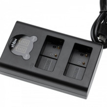 Dual USB charger for Panasonic battery DMW-BLC12 etc.