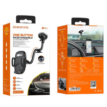 Borofone BH54 car phone holder is attached to the window