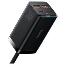 Įkroviklis Baseus GaN3 Pro 2xType-C / 2xUSB 100W juodas CCGP000101