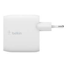 Įkroviklis Belkin Boost Charge Dual USB-A 24W + USB-A to USB-C kabelis baltas