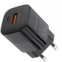 Įkroviklis Choetech PD5006 USB-C / USB-A 33W juodas