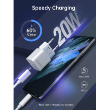 Charger Choetech PD5010 USB-C PD20W white