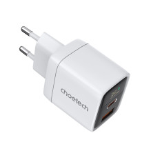 Įkroviklis Choetech PD6052 USB-C / USB-A PD35W GaN baltas