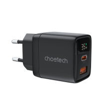 Įkroviklis Choetech PD6052 USB-C / USB-A PD35W GaN juodas