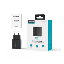 Įkroviklis Choetech PD6052 USB-C / USB-A PD35W GaN juodas