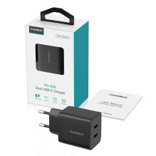 Įkroviklis Choetech Q5006 2xUSB-C PD40W juodas