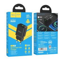 Įkroviklis Hoco N26 USB-A Quick Charge 3.0 18W juodas