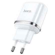 Įkroviklis Hoco N4 su dviem USB jungtimis (2.4A) baltas