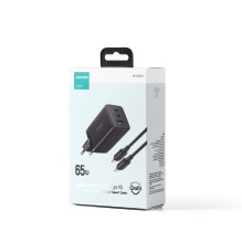 Įkroviklis Joyroom GaN JR-TCG01 2xUSB-C / USB-A 65W + USB-C cable 1.2m juodas