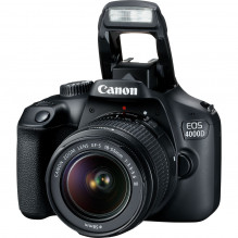Canon EOS 4000D 18-55 III in a white box