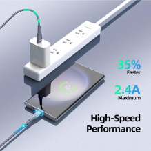 USB kabelis DUZZONA A8 USB to USB-C 1.0m