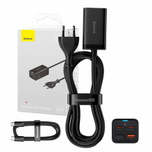 Greitas įkroviklis Baseus GaN3 Pro, 2x USB-C, 2x USB, 65W (juodas)