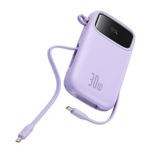 Baseus QPow 2 20000mAh 30W 2xUSB-C maitinimo blokas (violetinė)