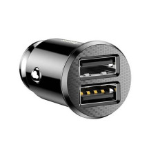 Baseus Grain 2x USB 5V 3.1A automobilinis įkroviklis (juodas)