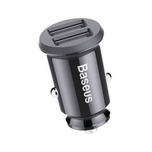 Baseus Grain 2x USB 5V 3.1A automobilinis įkroviklis (juodas)