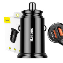 Baseus Circular 2xUSB QC3.0 5A 30W car charger (black)