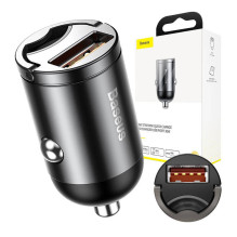 Baseus Tiny Star Mini Quick Charge Car Charger USB Port 30W Grey