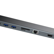 Baseus Enjoyment Series Multi-functional Type-C intelligent HD HUB（PD / HD4K*2 / VGA / RJ45 / SD / TF / USB*3 / Audio*1 