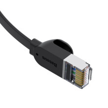 Baseus Cat 6 UTP Ethernet RJ45 kabelis Plokščias 1m juodas