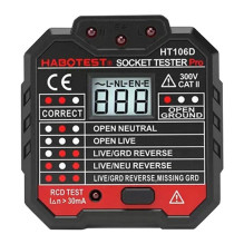 Lizdų testeris su skaitmeniniu ekranu Habotest HT106D