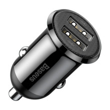 Baseus Grain Pro 2x USB 4.8A automobilinis įkroviklis (juodas)