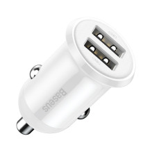 Baseus Grain Pro Car Charger 2x USB 4.8A (white)