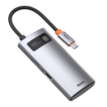 „Hub 4in1 Baseus Metal Gleam“ serija, USB-C į USB 3.0 + USB 2.0 + HDMI + USB-C PD