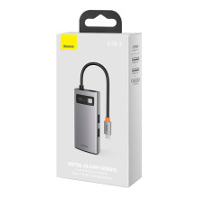 „Hub 4in1 Baseus Metal Gleam“ serija, USB-C į USB 3.0 + USB 2.0 + HDMI + USB-C PD