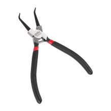 Bent Interior Circlip Pliers 7&quot; Deli Tools EDL0343 (black)