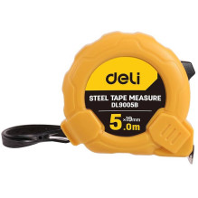 Steel Measuring Tape 5m / 19mm Deli Tools EDL9005B (yellow)