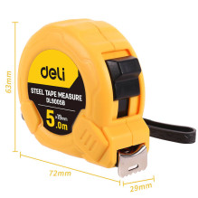 Steel Measuring Tape 5m / 19mm Deli Tools EDL9005B (yellow)