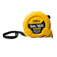 Steel Measuring Tape 5m / 19mm Deli Tools EDL9005Y (yellow)