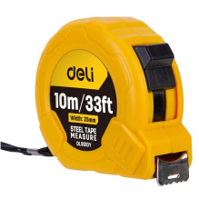 Steel Measuring Tape 10m / 25mm Deli Tools EDL9010Y (yellow)