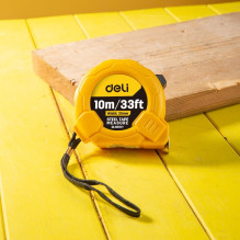 Steel Measuring Tape 10m / 25mm Deli Tools EDL9010Y (yellow)