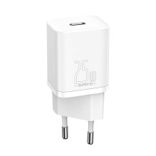 Baseus Super Si Quick Charger 1C 25W with USB-C cable for USB-C 1m (white)