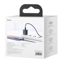 „Baseus Super Si“ greitasis įkroviklis 1C 20 W su USB-C laidu, skirtas „Lightning“ 1 m (mėlynas)