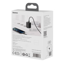 Baseus Compact Quick Charger, USB, USB-C, 20W (black)