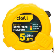 Steel Measuring Tape 5m / 25mm Deli Tools EDL9025Y (yellow)