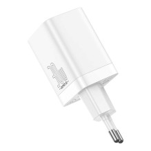 Baseus Super Si Pro greitas įkroviklis USB + USB-C 30W (balta)