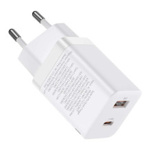 Baseus Super Si Pro Quick Charger USB + USB-C 30W (white)