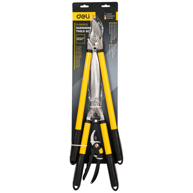 Gardening Tool Set 3 Pcs Deli Tools EDL580003 (yellow)