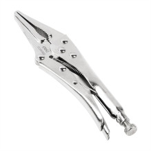 Long Nose Locking Pliers 9&quot; Deli Tools EDL20015B (silver)