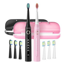 Sonic toothbrushes with head set and case FairyWill FW-507 (Black and pink)