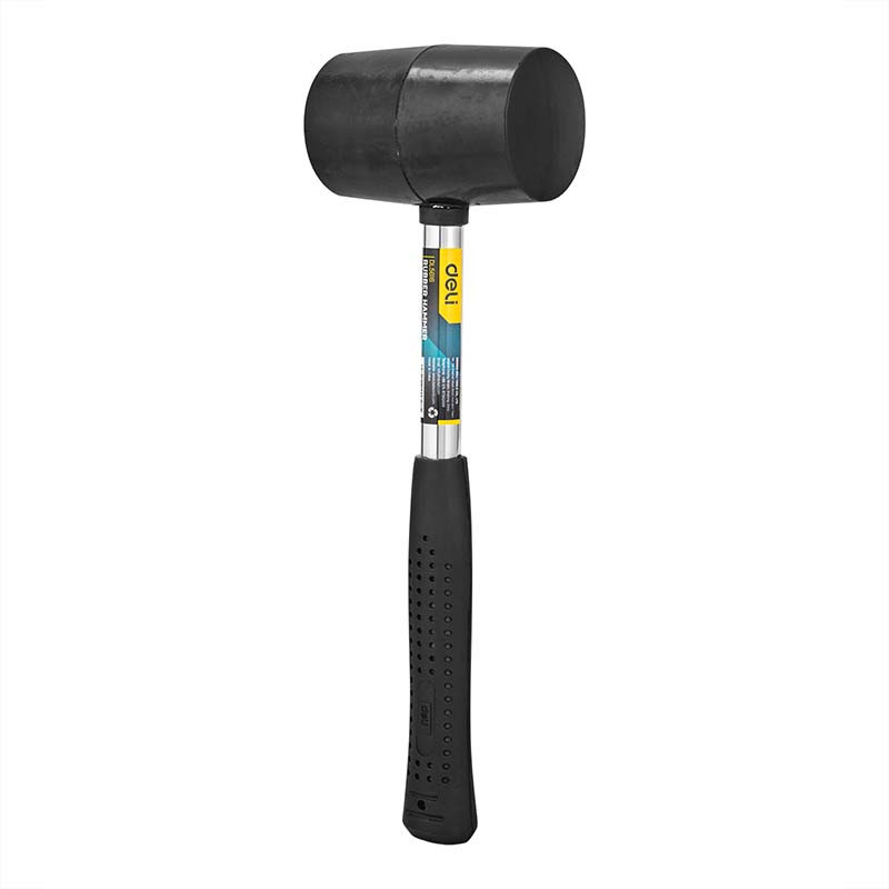 Rubber Hammer Deli Tools EDL5616, 0.5kg (black)